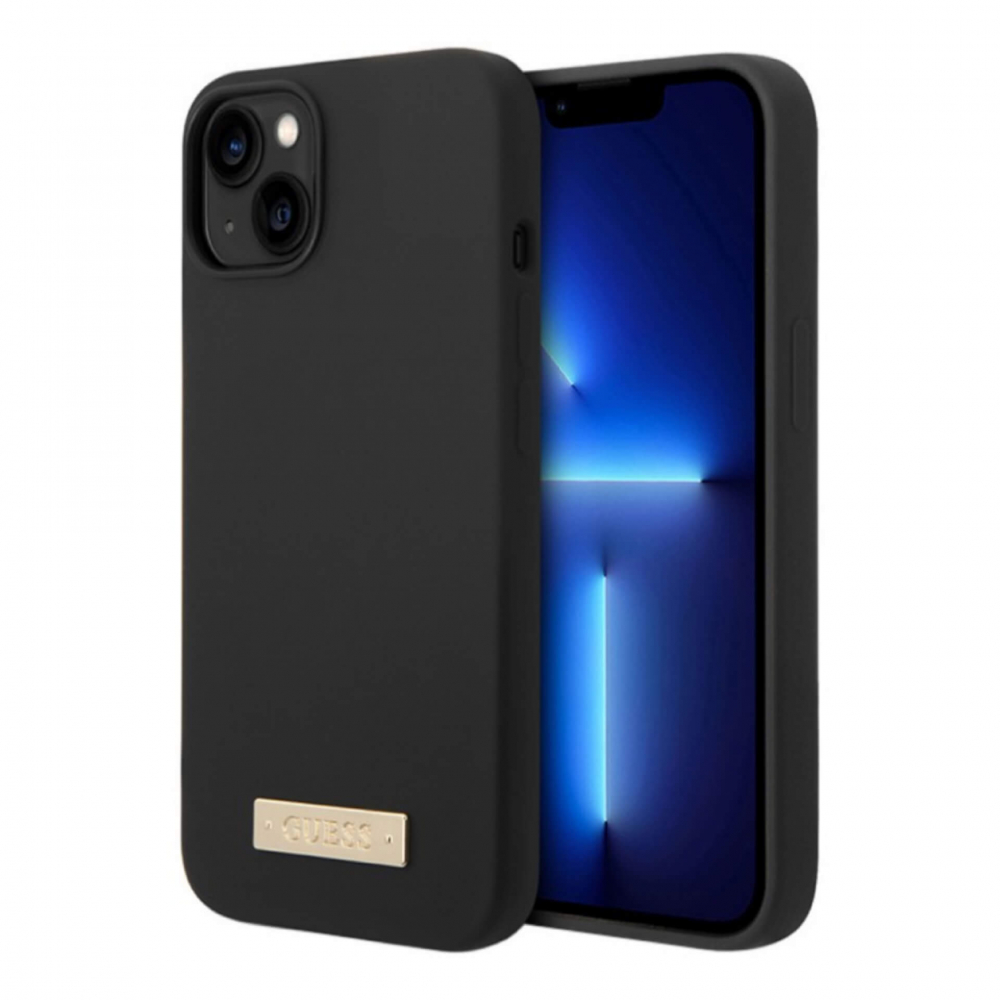 ����� ��� iPhone 14 Pro Max GUESS Liquid silicone Plate logo, MagSafe