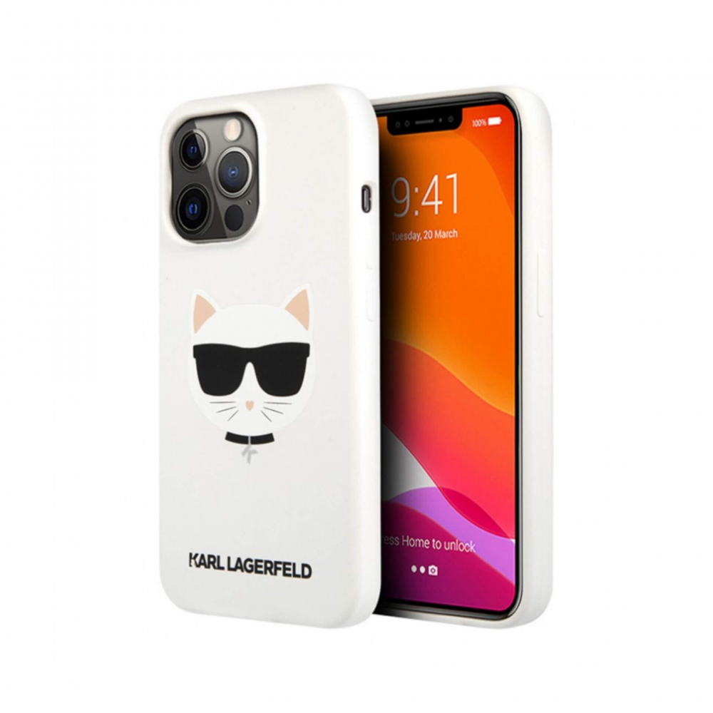 ����� ��� iPhone 13 Pro Lagerfeld Liquid silicone Choupette, �����