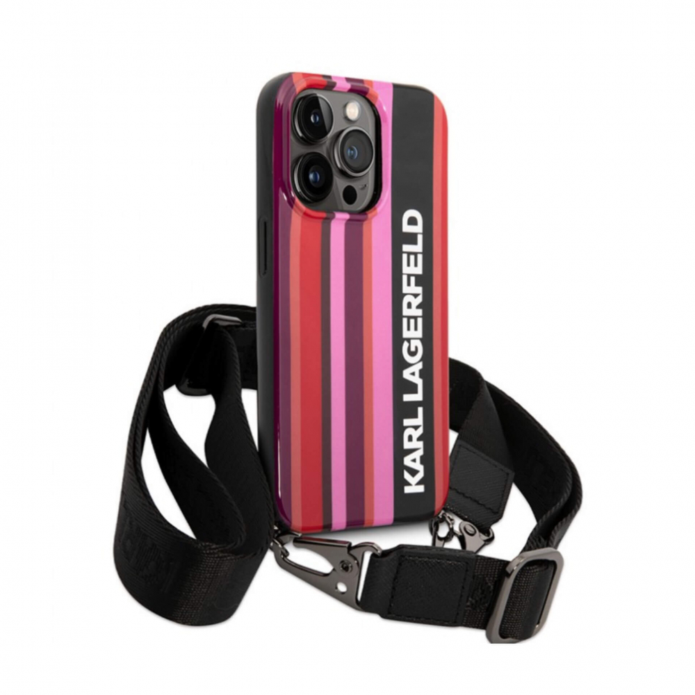 ����� ��� iPhone 14 Pro Lagerfeld Crossbody PC/TPU Color Strap, �������
