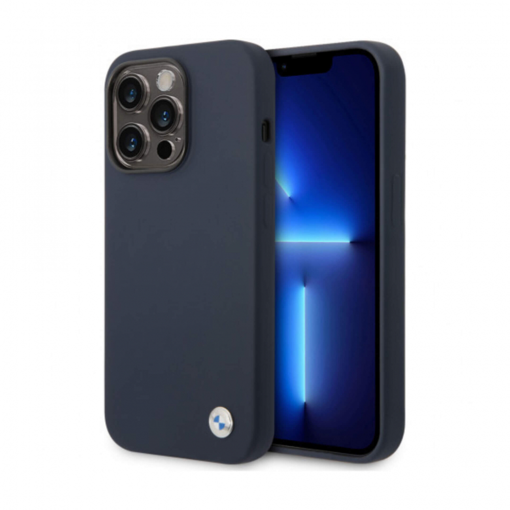 ����� ��� iPhone 14 Pro BMW Signature Liquid silicone Hard Navy