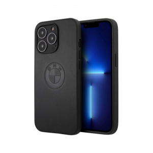 ����� ��� iPhone 13 Pro Max BMW Signature Genuine leather Embossed, ׸����