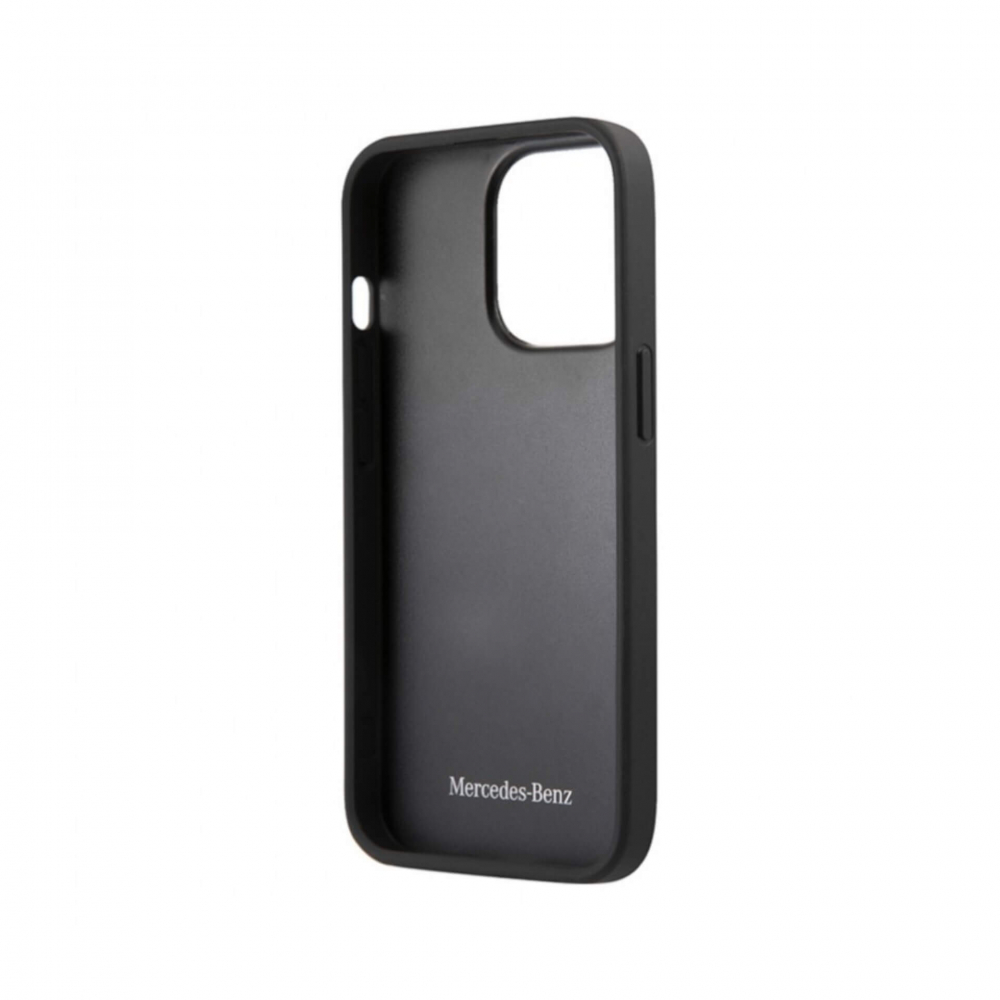 ����� ��� iPhone 13 Pro Max Mercedes Genuine Leather Perforated, ׸����