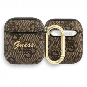 ����� ��� AirPods 1, 2 GUESS PU leather 4G metal logo, ����������